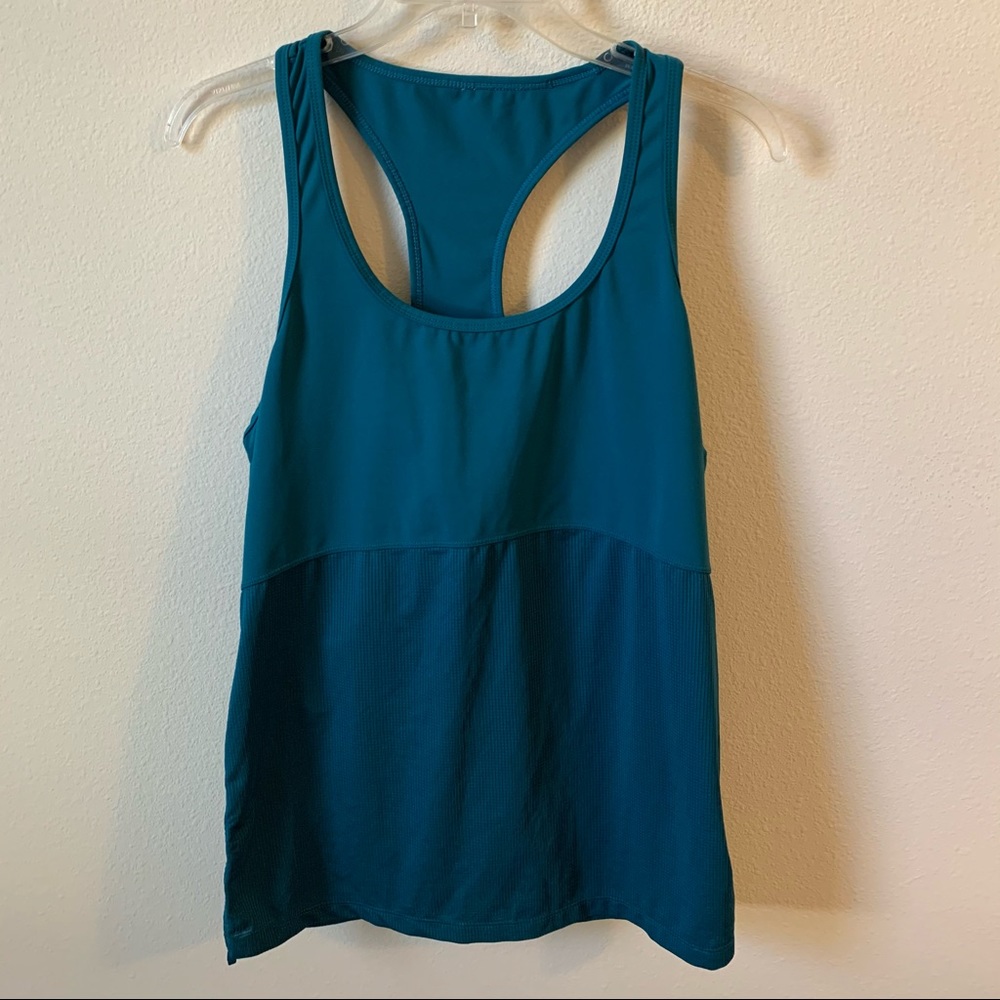 Fabletics Teal Racer Back Tank Active Top L/XL